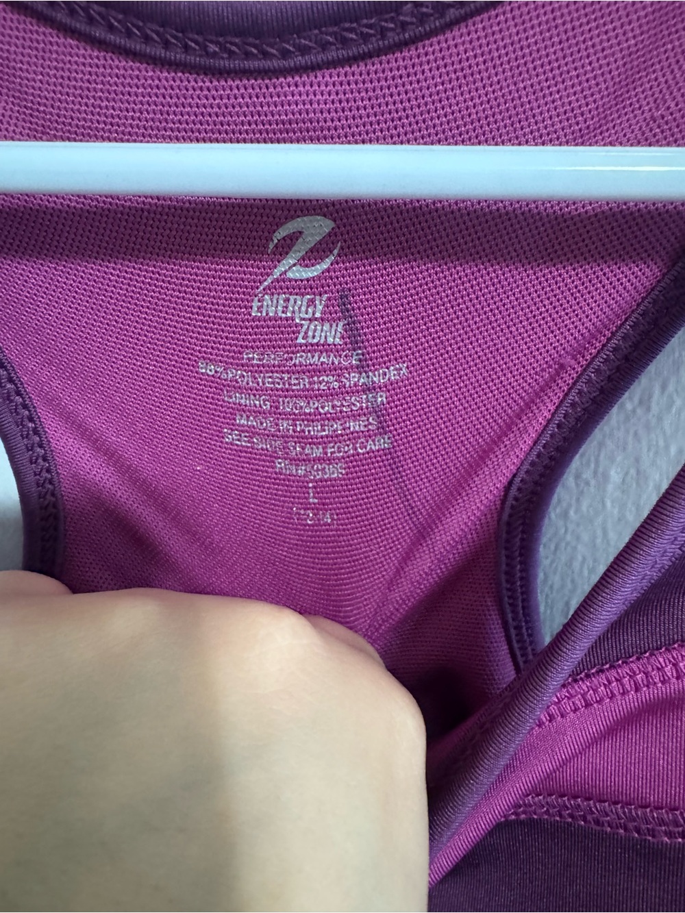 Energy Zone Two-Tone Purple Racerback Tank - Picture 4 of 4
